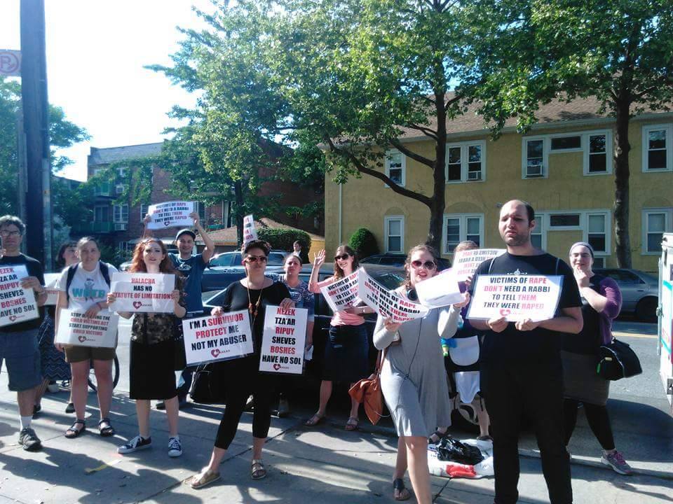 Protesting Agudah's Child Sexual Abuse Enabling Policies